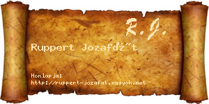 Ruppert Jozafát névjegykártya